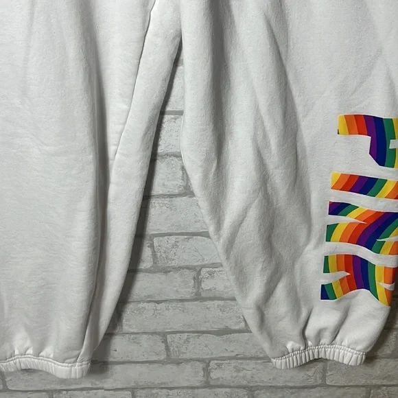 Pink Victoria’s Secret white spellout sweatpants size large - Picture 3 of 10